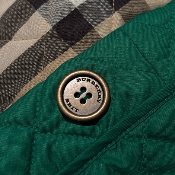 Green Burberry Quilted Jacket - Picture 8 of 12